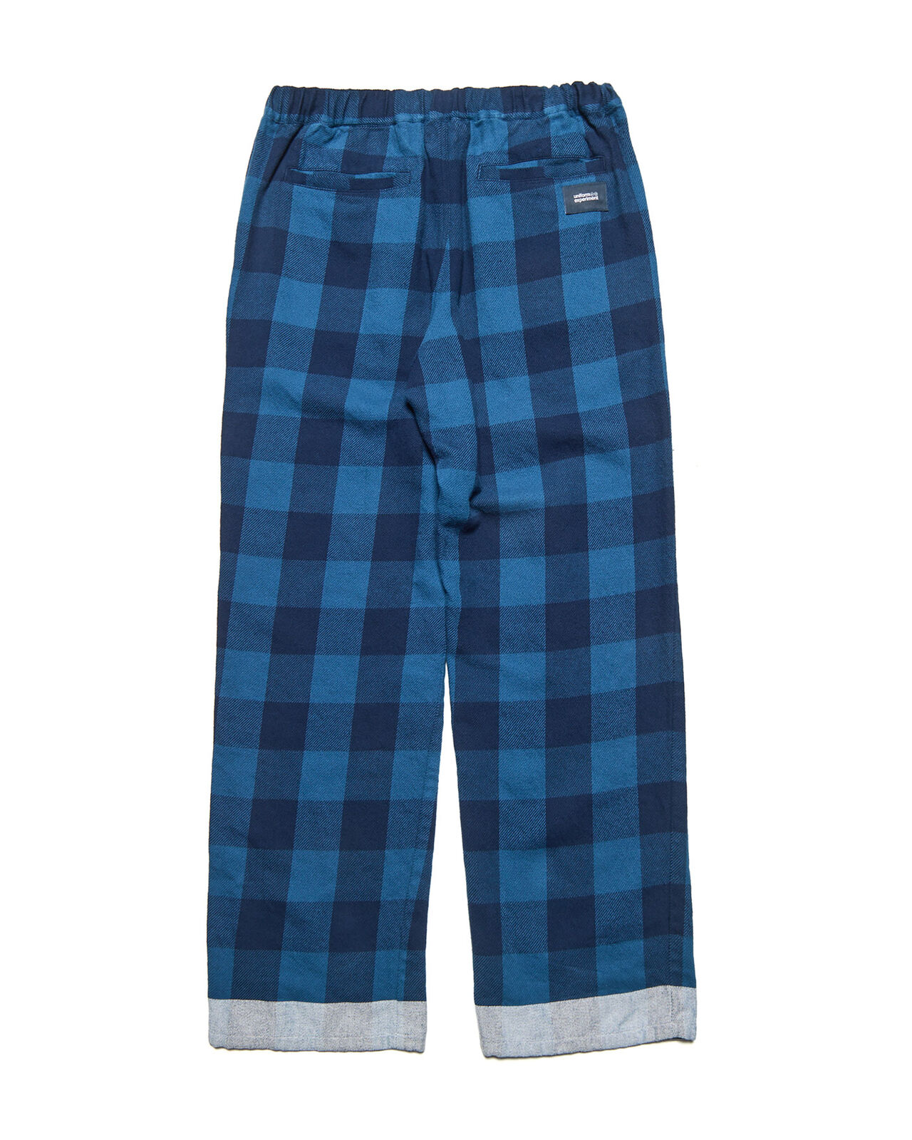 LINE FLANNEL CHECK EASY PANTS,BLUE, large image number 1