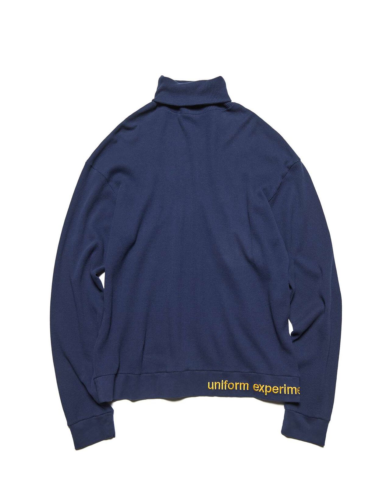 WAFFLE TURTLENECK TOP,NAVY, large image number 0