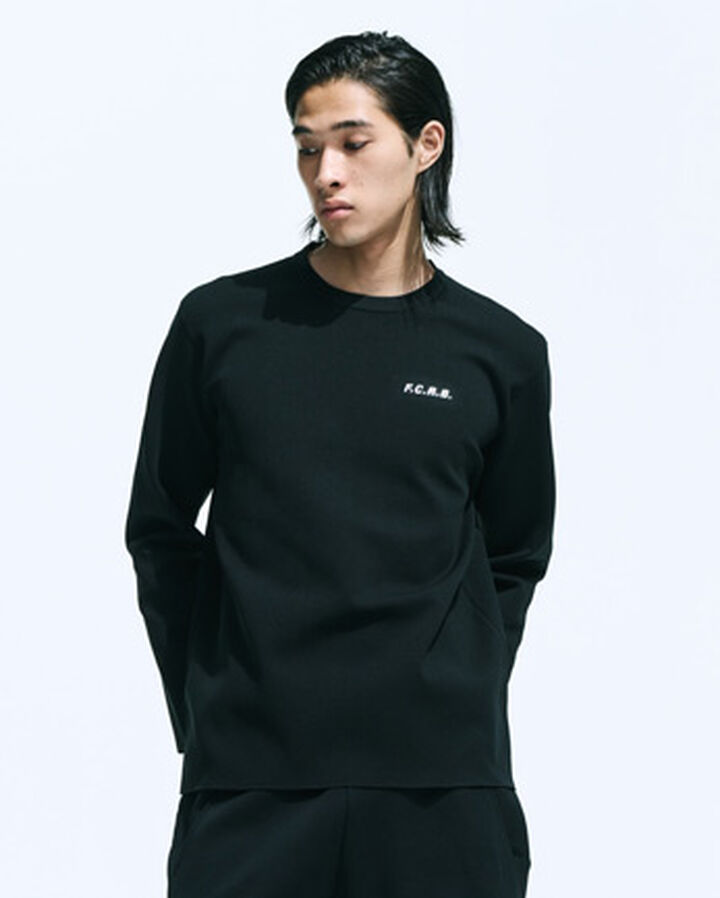 TECH KNIT CREWNECK TOP,BLACK, medium image number 5