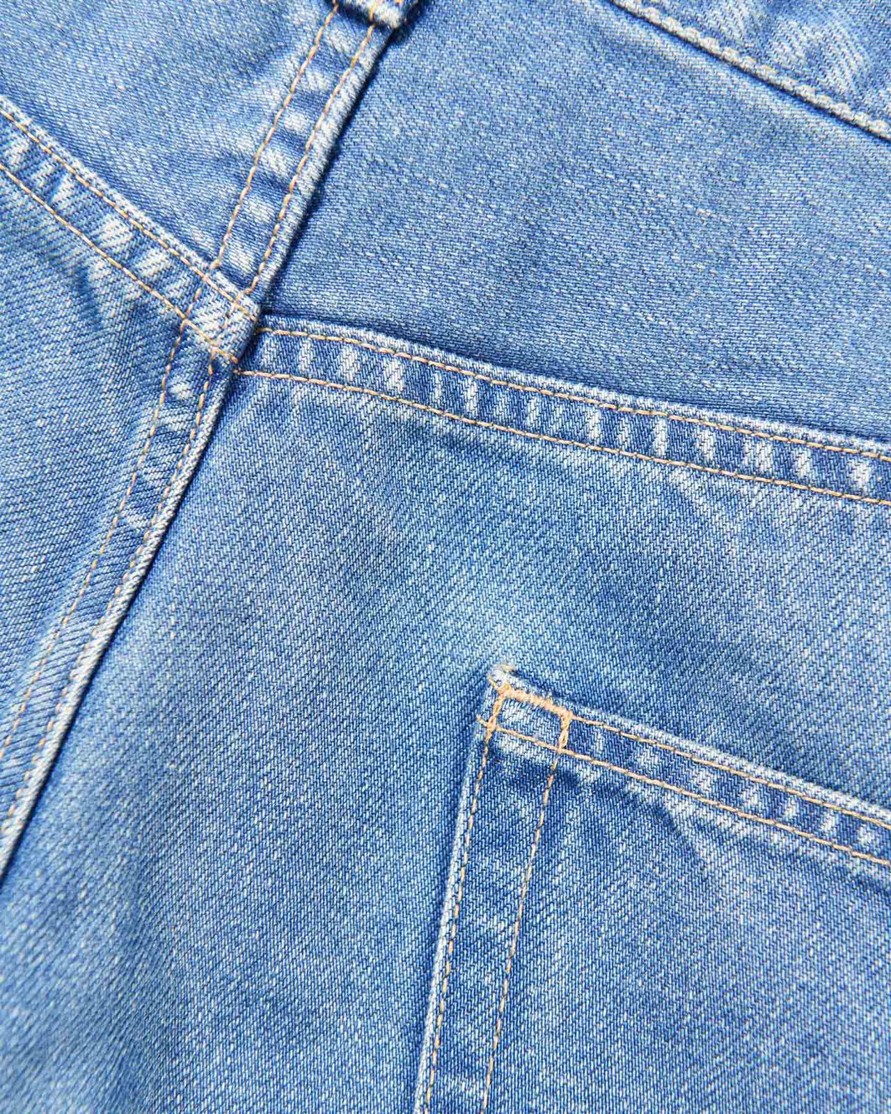 WASHED LINEN DENIM STANDARD PANTS,LIGHT INDIGO, large image number 3