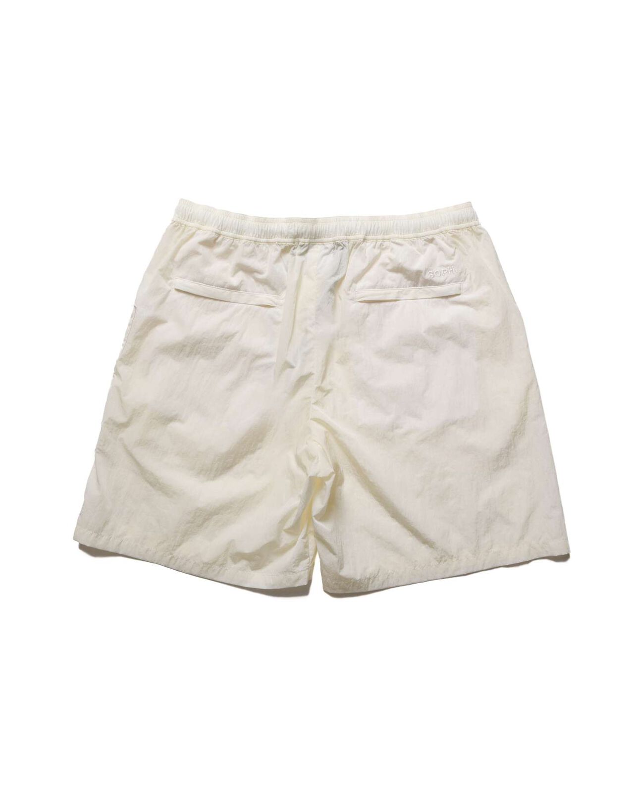 BIG LOGO NYLON EASY SHORTS,OFF WHITE, large image number 2