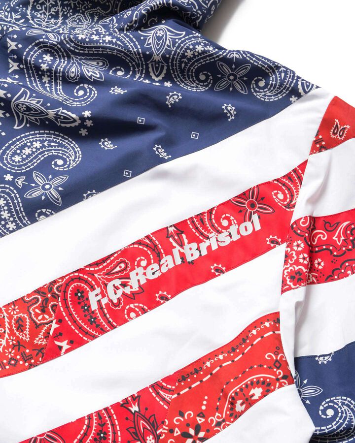 PATCHWORK STRIPE PRACTICE JACKET,TRICOLORE, medium image number 3