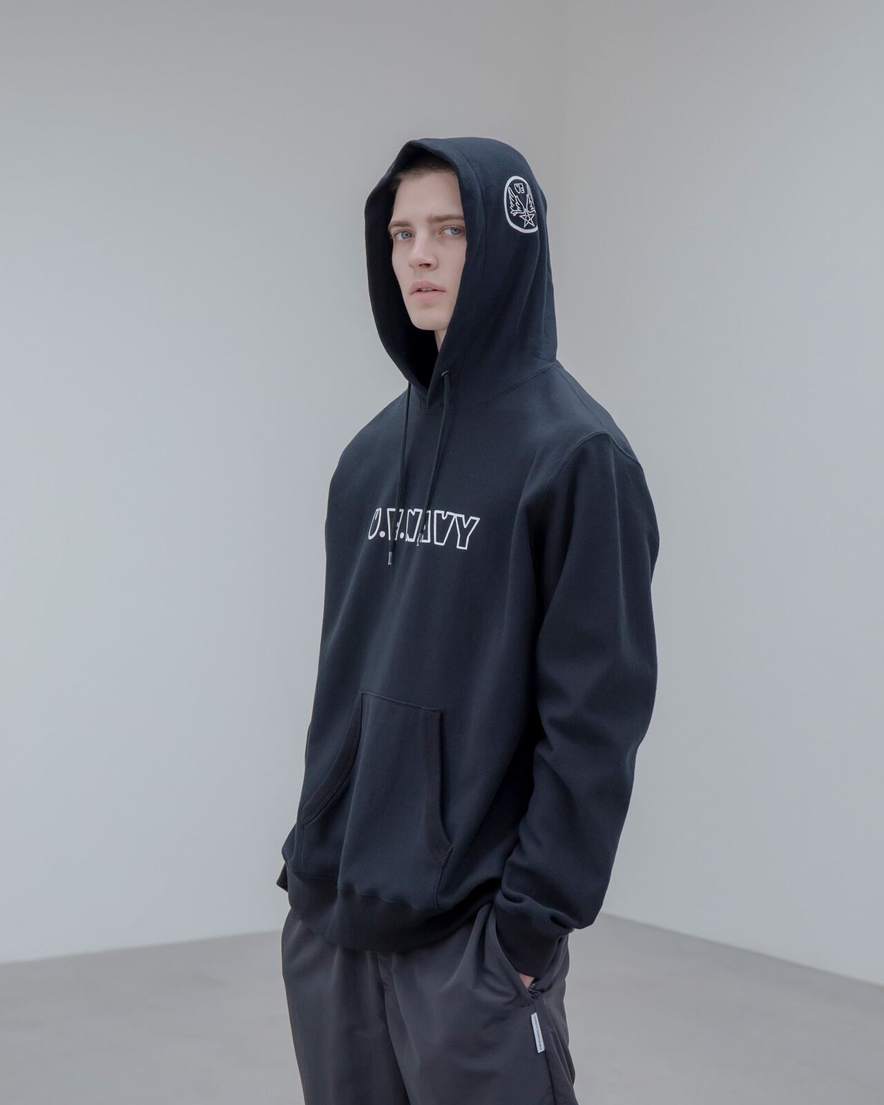 UE NAVY SWEAT HOODIE,GRAY, large image number 4