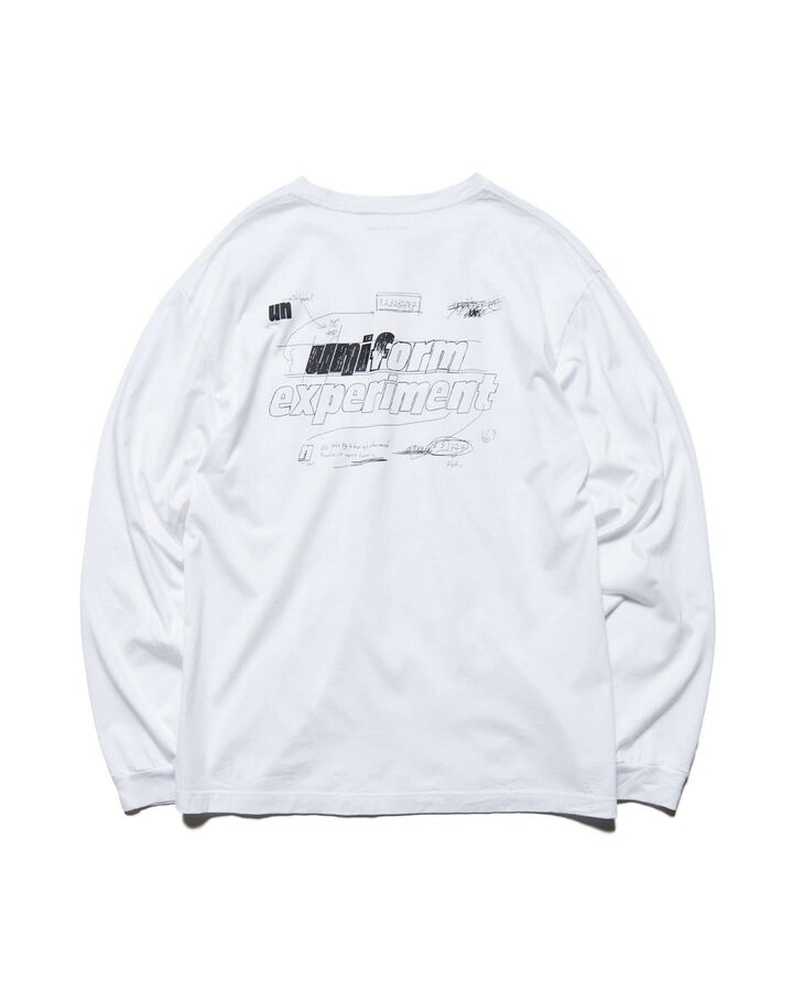 IN-PROCESS PRINT L/S TEE,WHITE, medium
