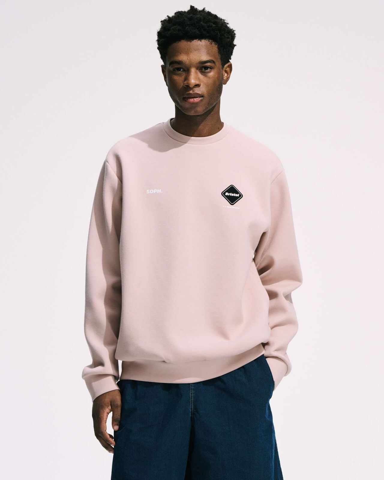 TECH SWEAT CREWNECK TOP,PINK, large image number 4