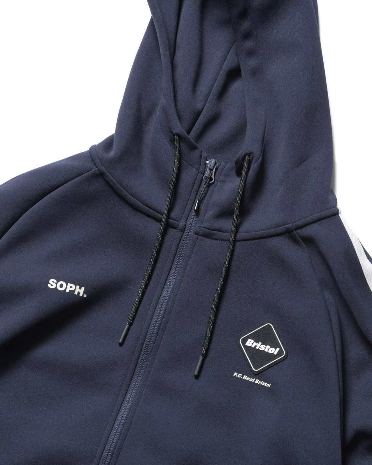 TRAINING TRACK ZIP-UP HOODIE,NAVY, large image number 2