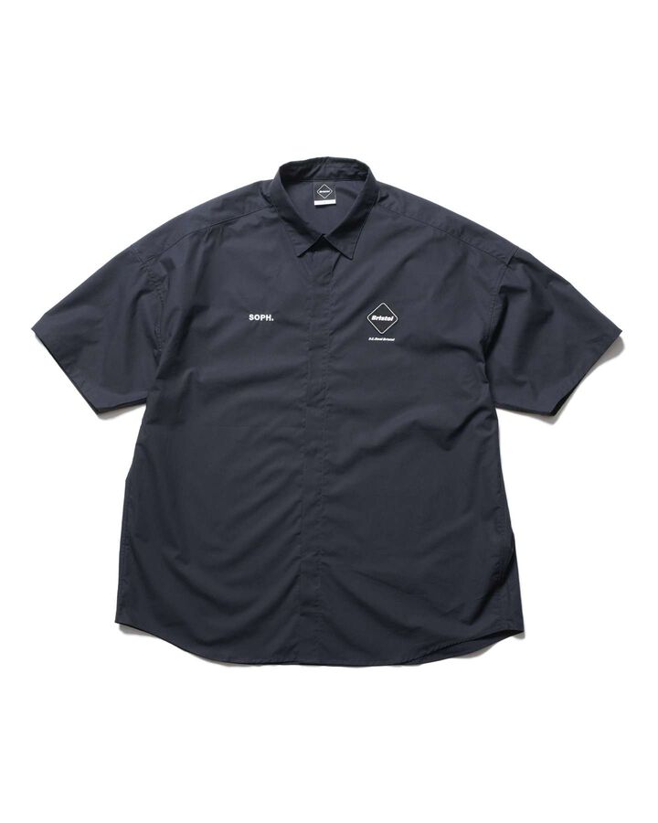 AUTHENTIC FLY FRONT S/S SHIRT,NAVY, medium