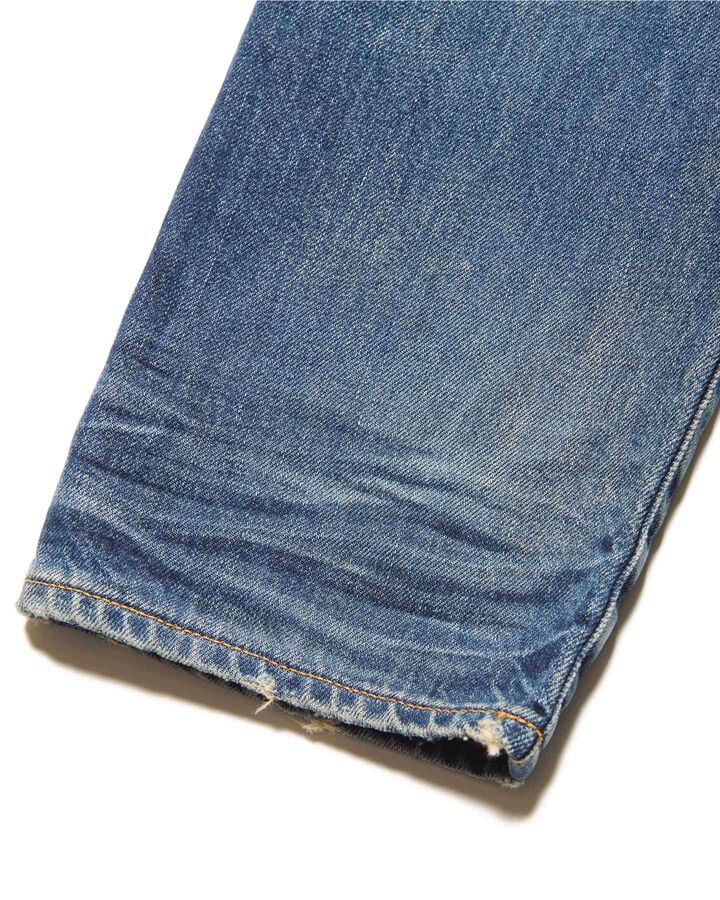 DAMAGED TAPERED-FIT JEANS,INDIGO, medium image number 5