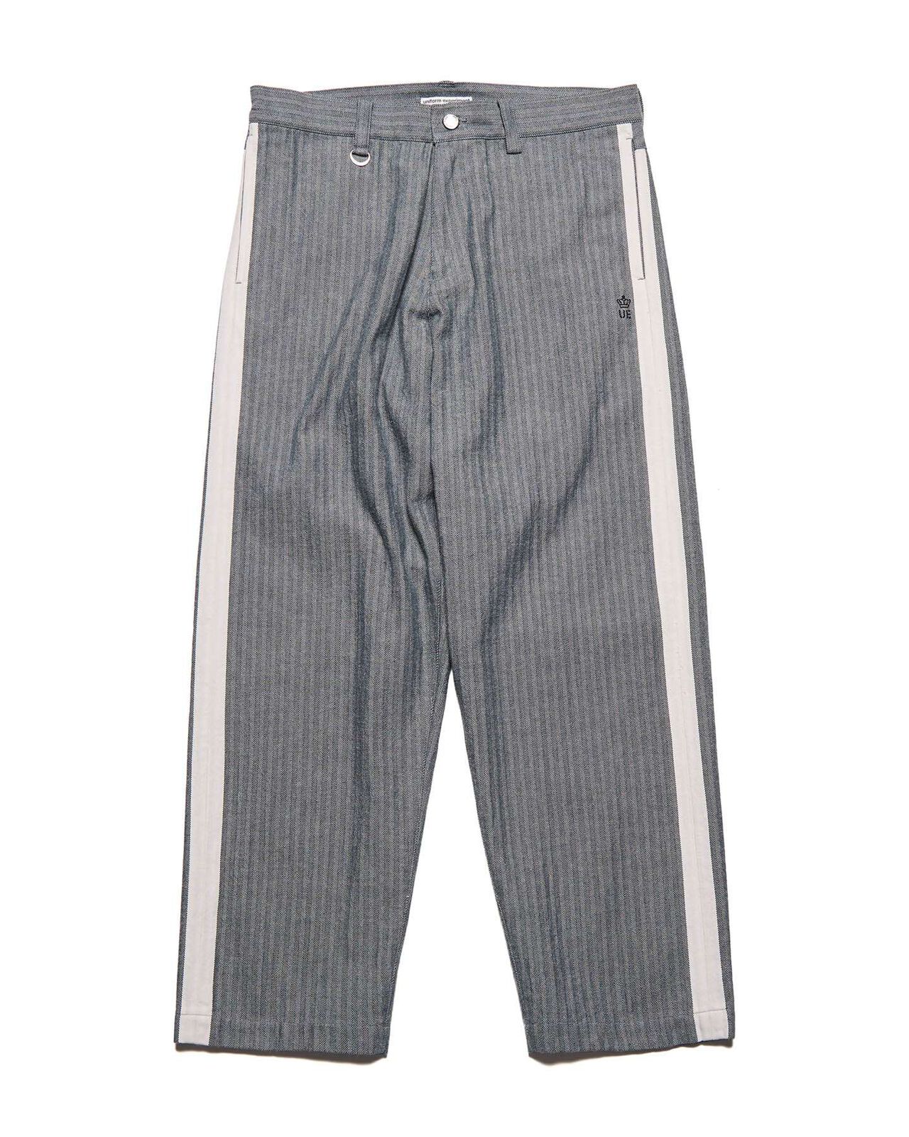 SELVAGE HERRINGBONE PANTS,CHARCOAL GRAY, large image number 0