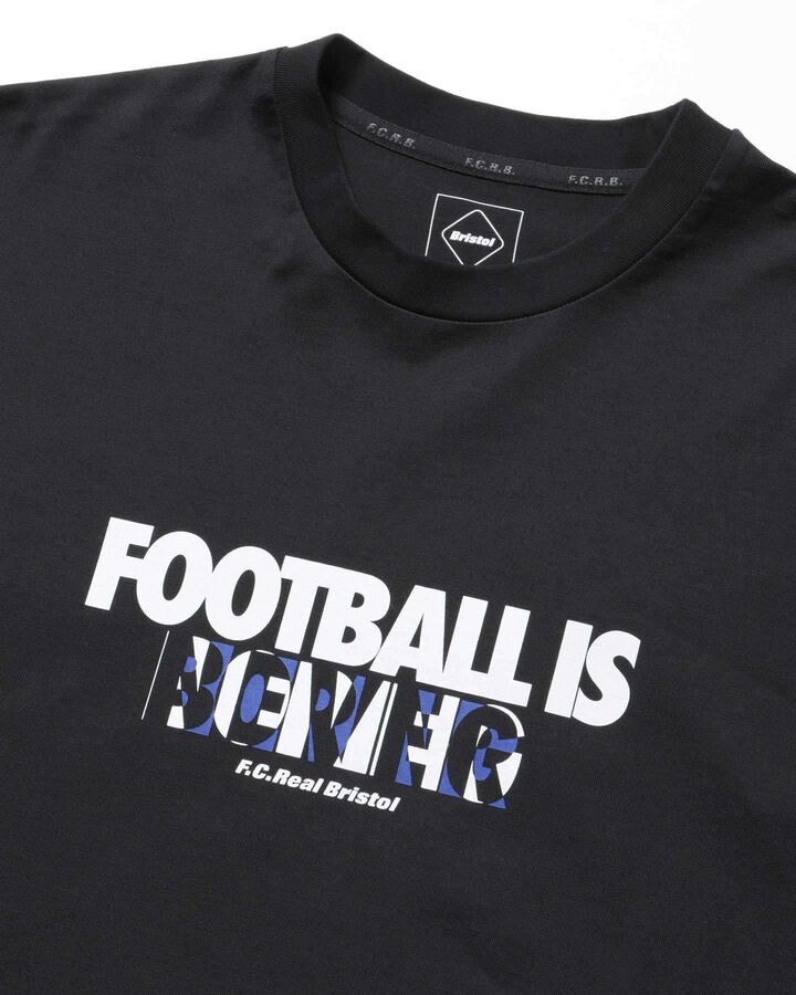 FOOTBALL IS NEVER BORING TEE,BLACK, medium image number 2