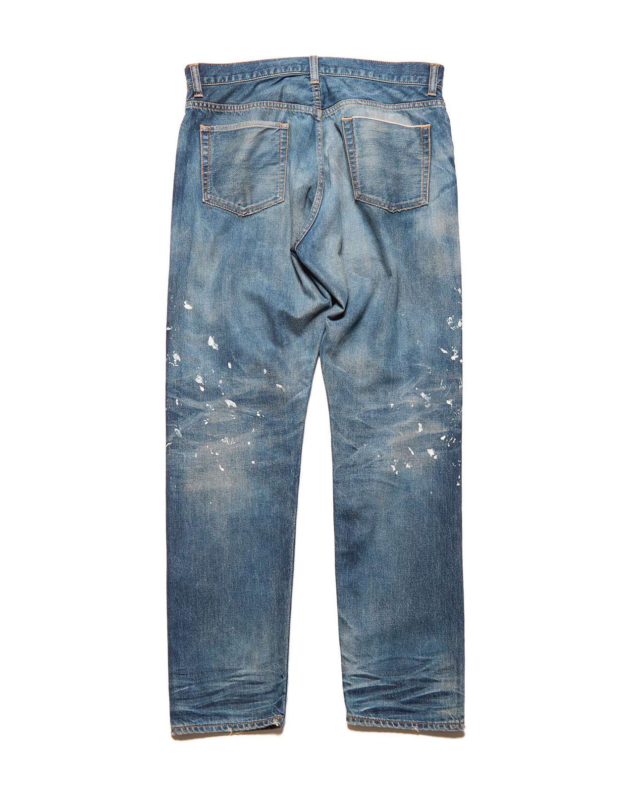 DAMAGED TAPERED-FIT JEANS,INDIGO, large image number 1