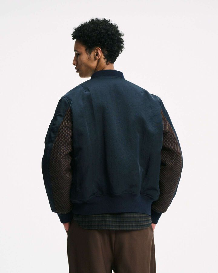 FLIGHT JACKET / Kvadrat Sisu,NAVY, medium image number 7