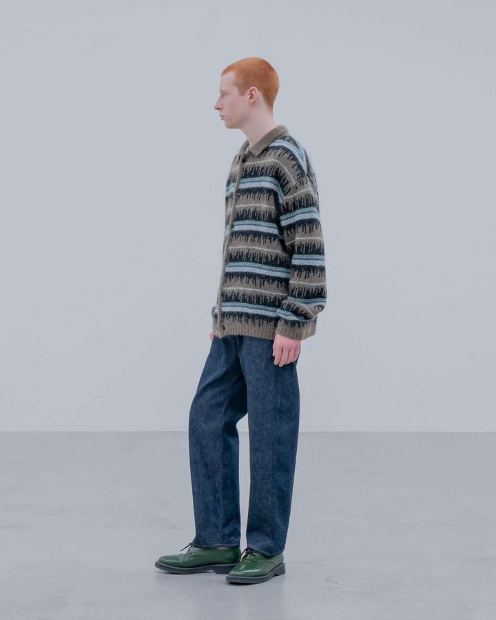 RIGID DENIM SLIM-FIT JEANS,INDIGO, medium image number 8