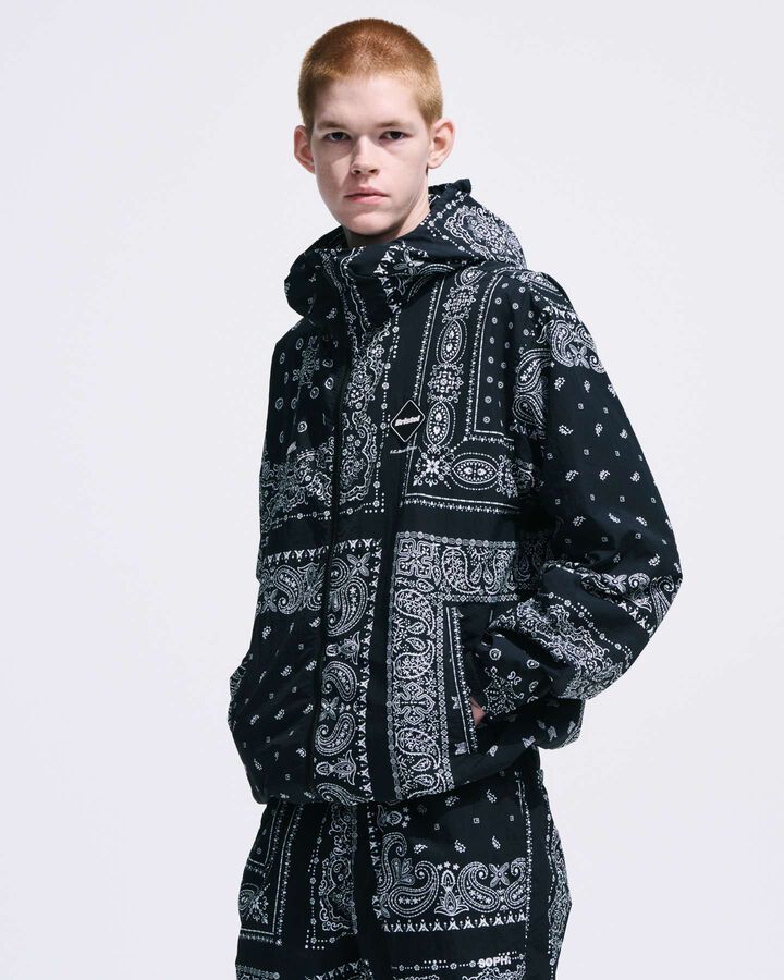 BANDANA NYLON HOODED BLOUSON,RED, medium image number 6