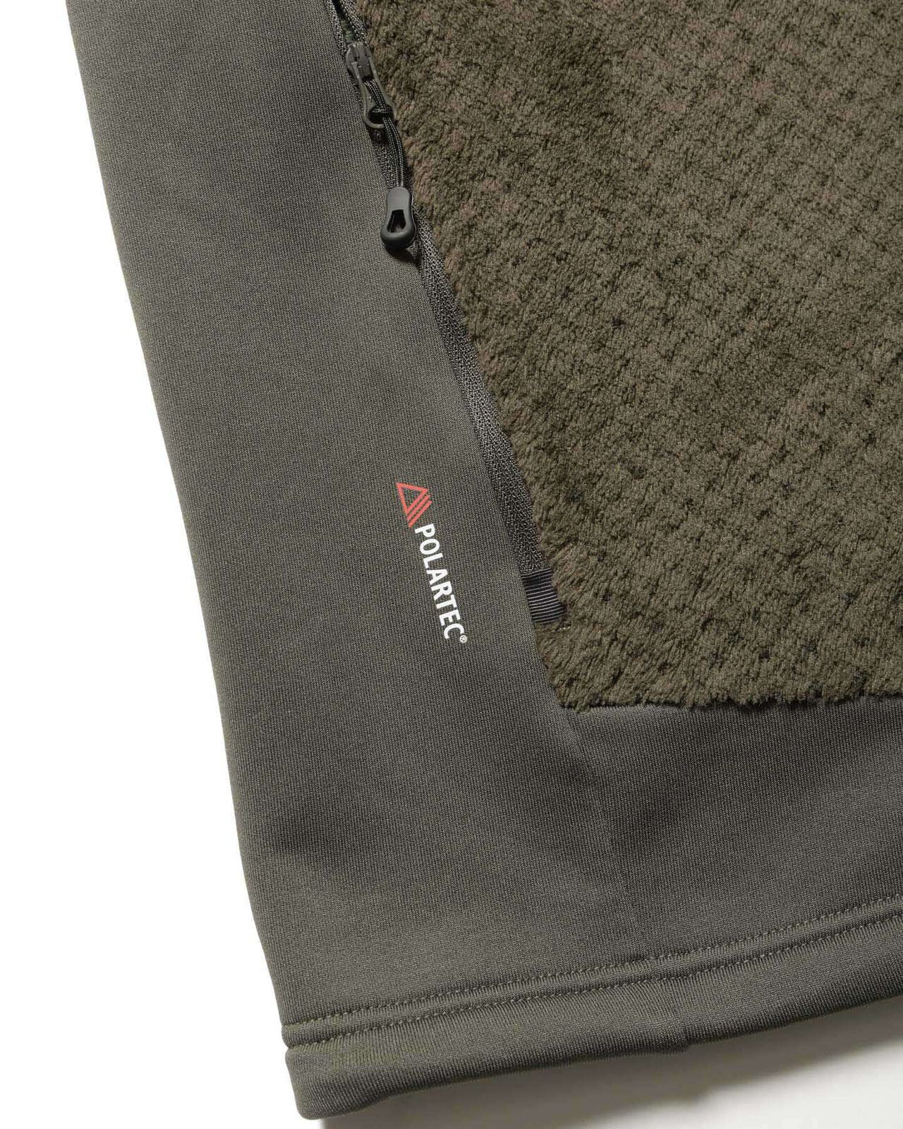 POLARTEC HYBRID STAND COLLAR JACKET,KHAKI, large image number 3