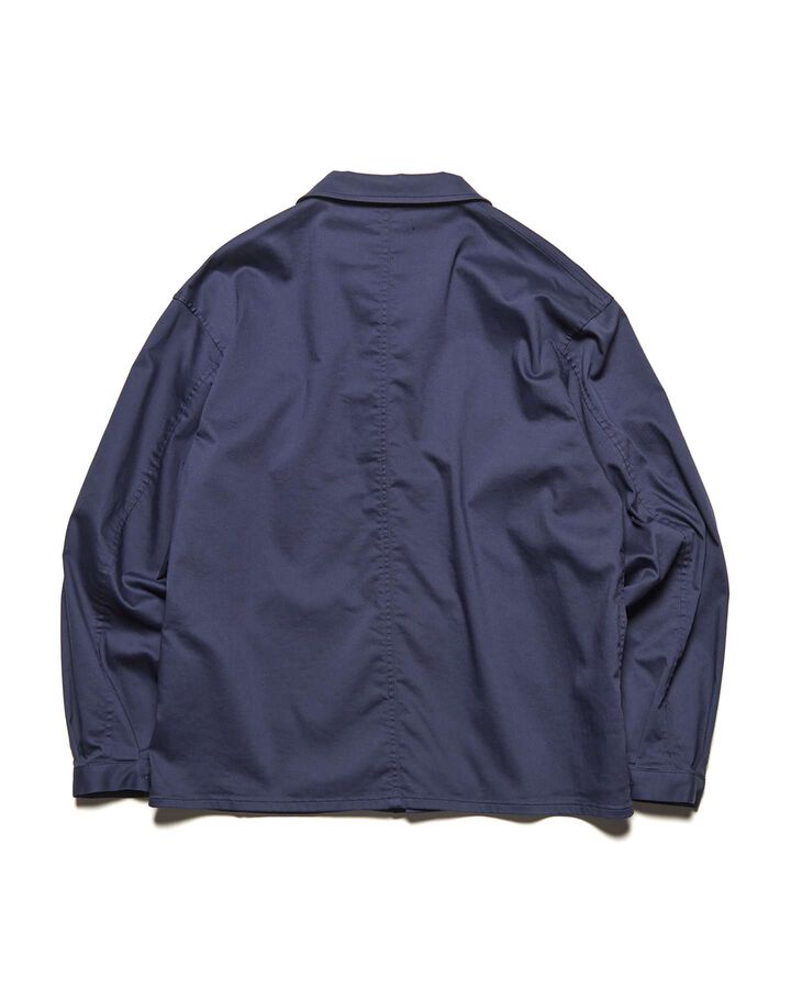 STRETCH TWILL FATIGUE SHIRT,NAVY, medium image number 1