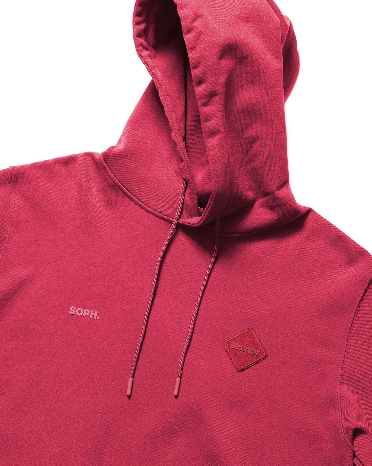 CUT-OFF LOGO SWEAT HOODIE,RED, large image number 2
