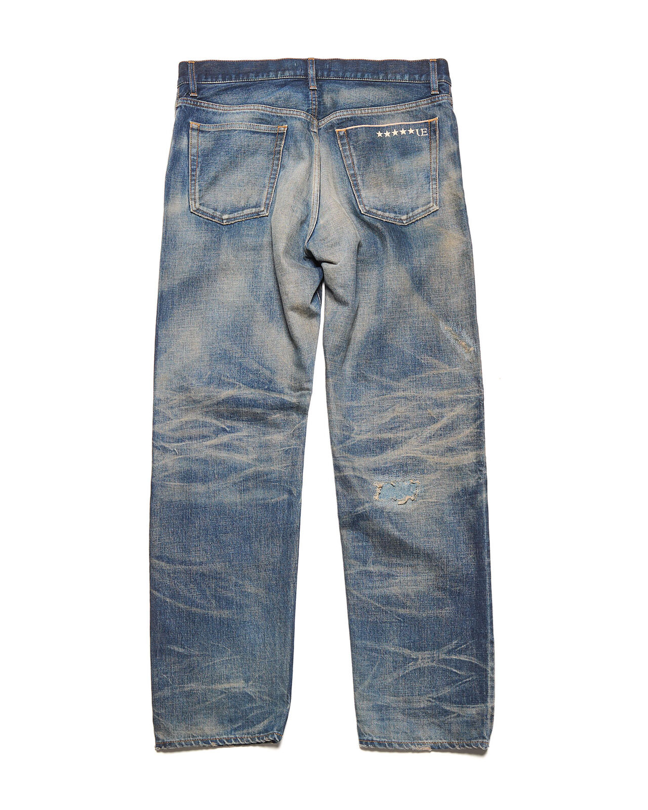DAMAGED DENIM REGULAR-FIT JEANS,INDIGO, large image number 1
