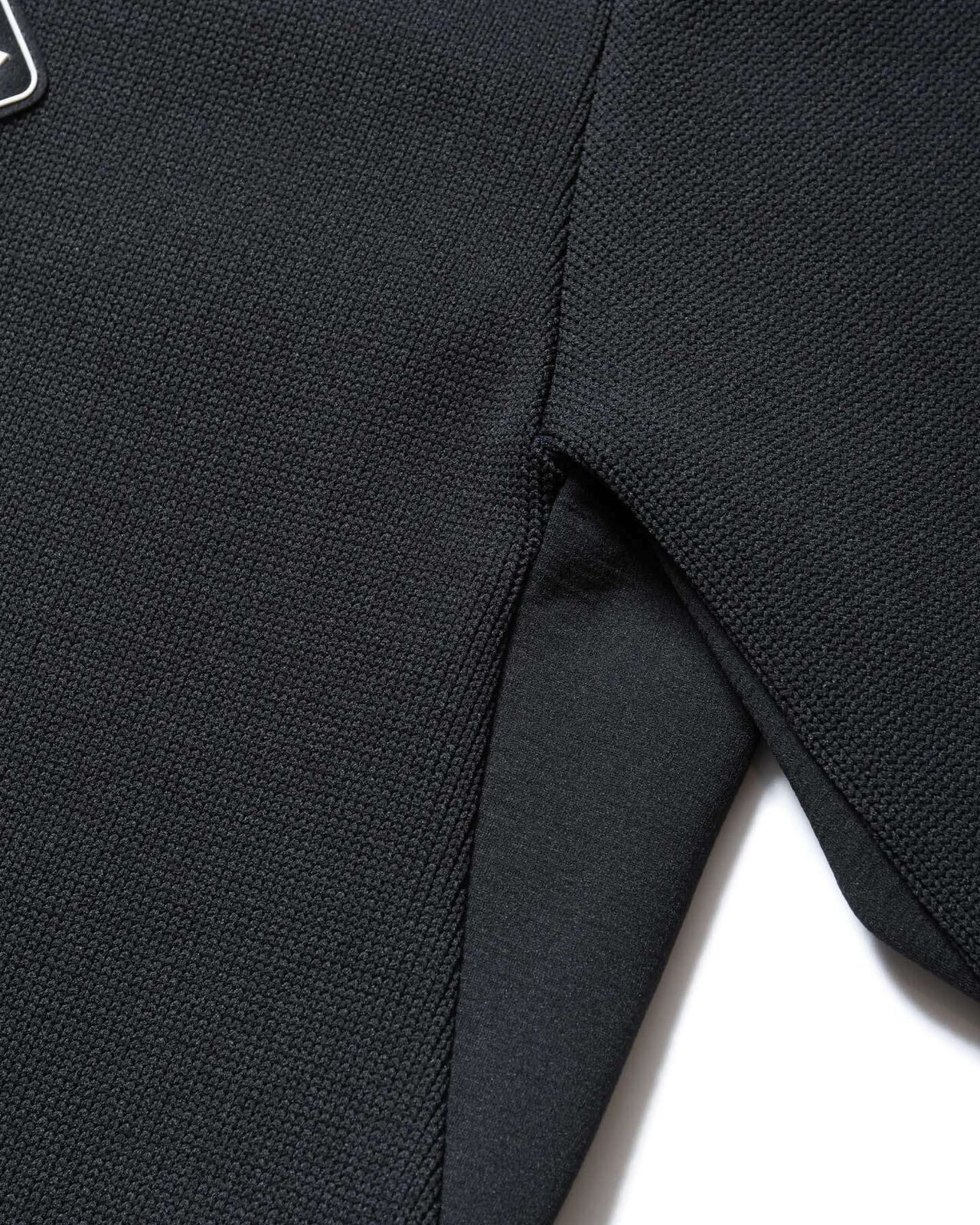 QUARTER KNIT HOODIE,BLACK, large image number 3
