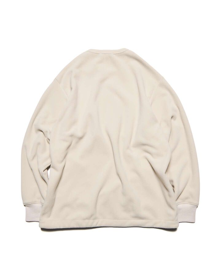 FLEECE CREWNECK TOP,OFF WHITE, medium image number 1