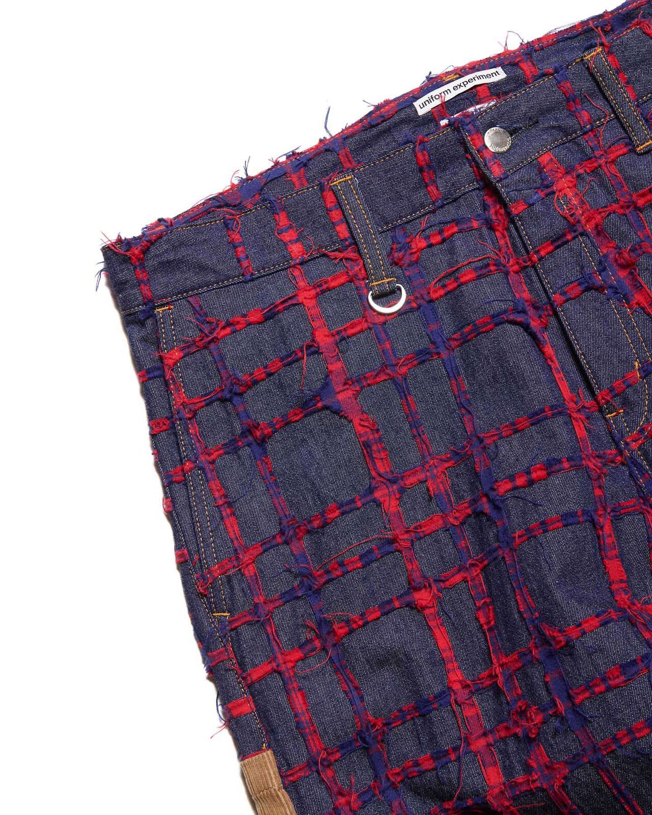 MULTI STRUCTURE PAINTER PANTS,RED, large image number 3