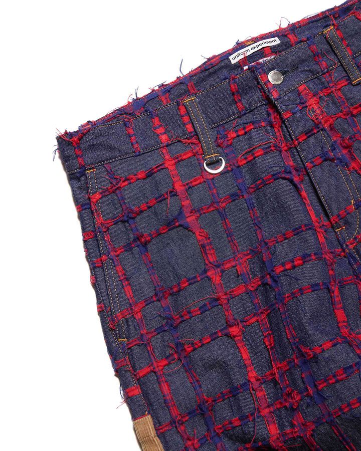 MULTI STRUCTURE PAINTER PANTS,RED, medium image number 3