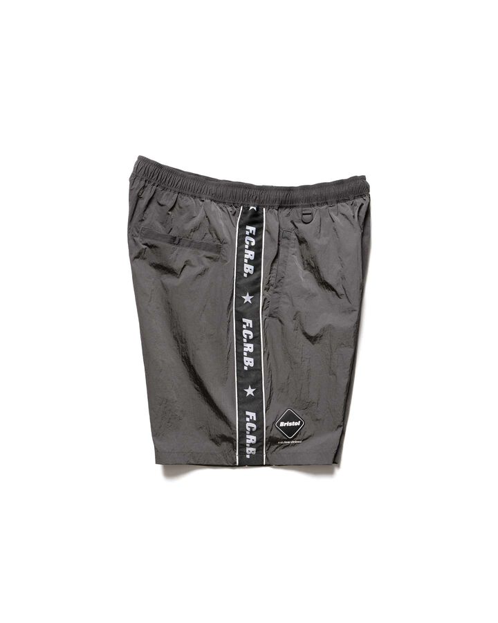 NYLON CHAMBRAY PRACTICE SHORTS,CHARCOAL GRAY, medium image number 2