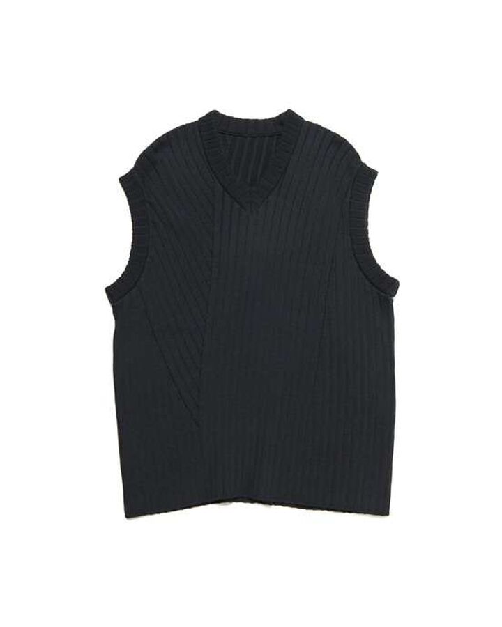 KNIT VEST,BLACK, medium