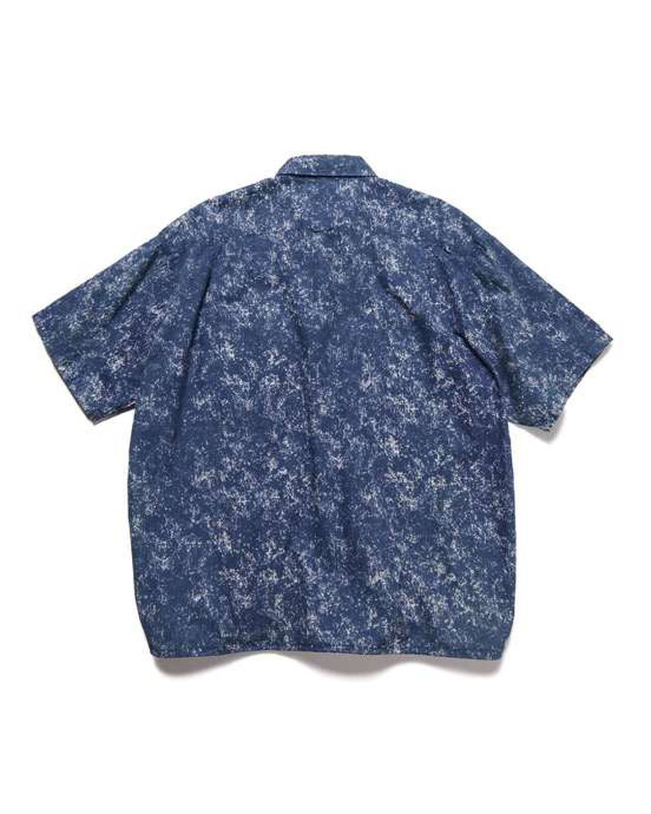 INDIGO PRINT S/S FISHING SHIRT,WHITE, large image number 1