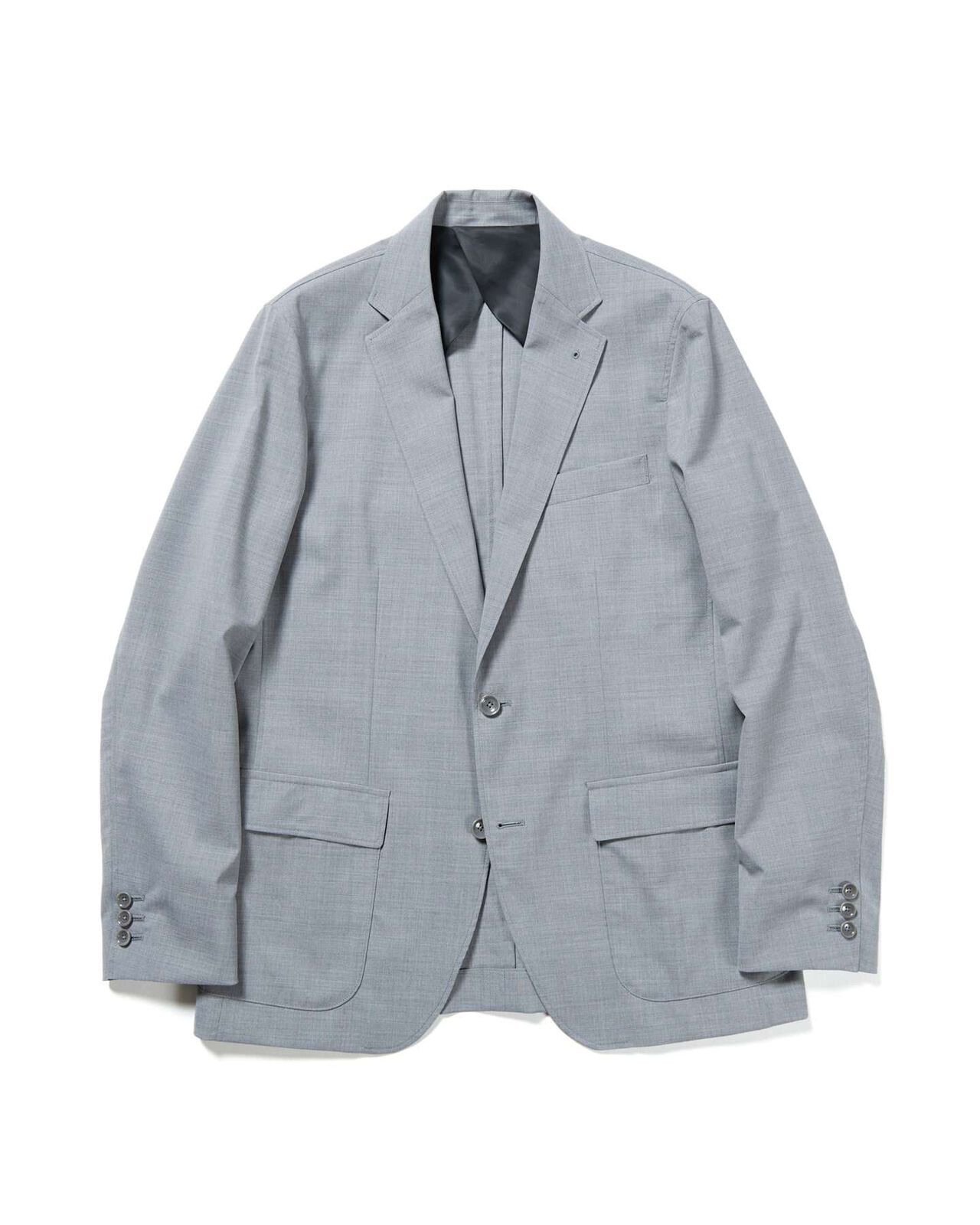 SUMMER STRETCH WOOL STANDARD 2BUTTON JACKET,GRAY, large image number 0