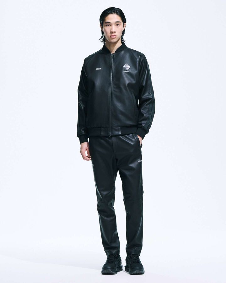 LEATHER TRACK JACKET,BLACK, medium image number 8