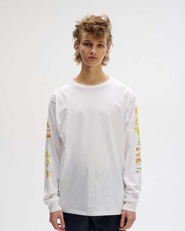 SIMON TAYLOR: FLOWER L/S TEE,BLACK, medium image number 4