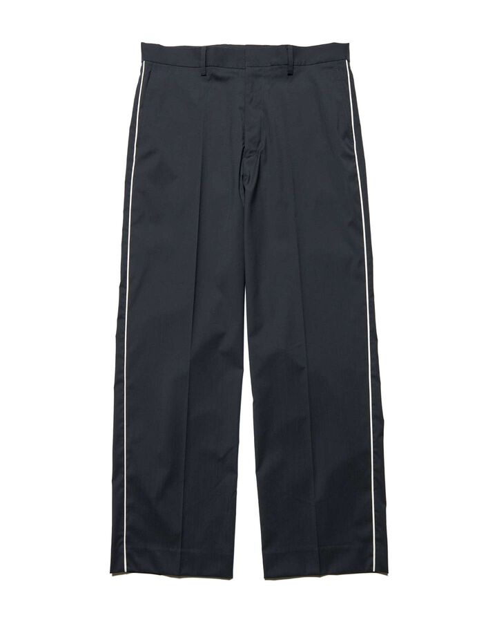 REFINED PIPING SLACKS,BLACK, medium image number 1