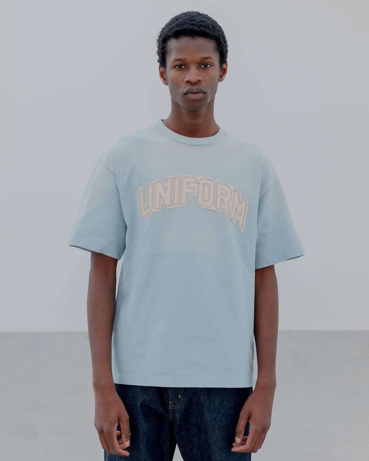 CUT-OUT LOGO TEE,LIGHT BLUE, medium image number 3