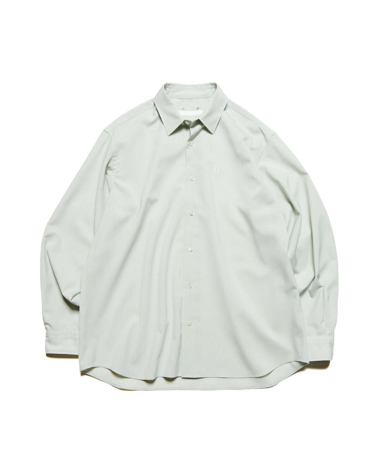 HIGH-TWIST POPLIN RELAX-FIT SHIRT,LIGHT GREEN, large image number 0