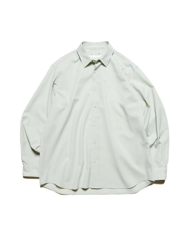 HIGH-TWIST POPLIN RELAX-FIT SHIRT,LIGHT GREEN, medium image number 0