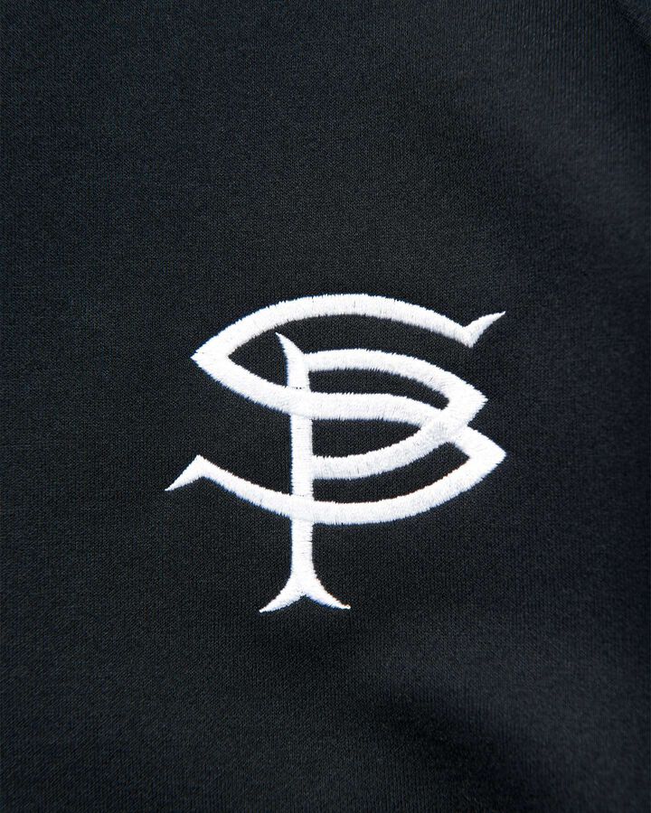 COMPACT DOUBLE KNIT SP LOGO VARSITY JACKET,BLACK, medium image number 4