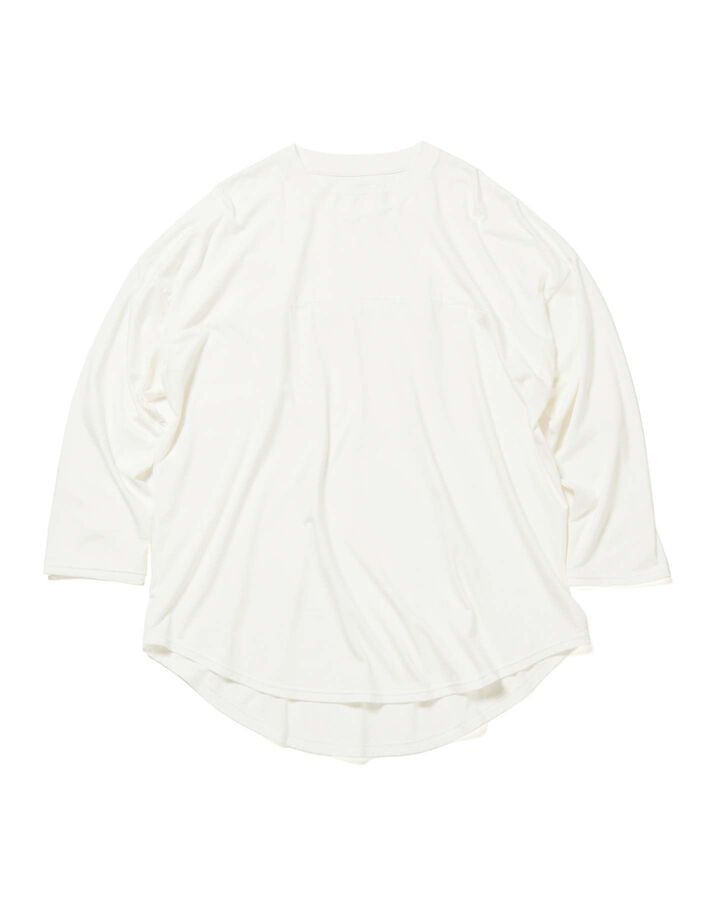 COTTON SILK WIDE FOOTBALL TEE,WHITE, medium