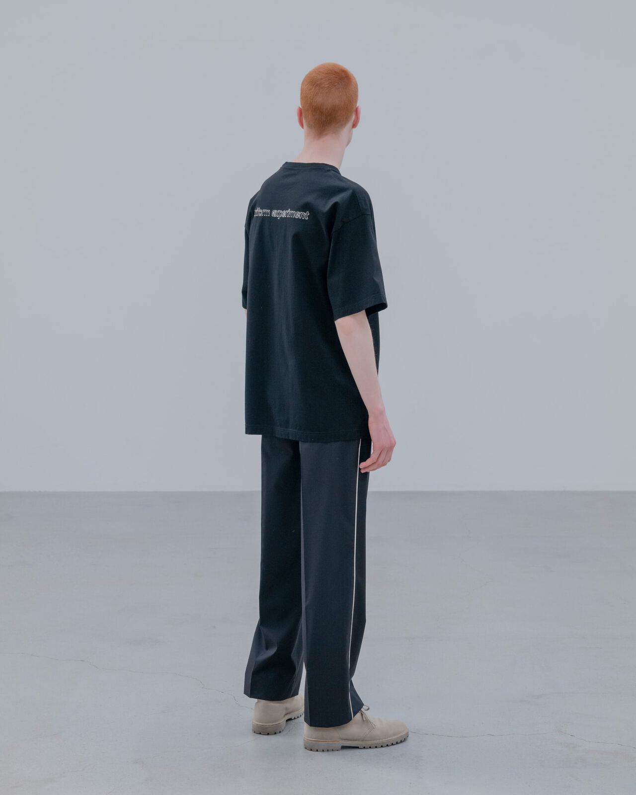 REFINED PIPING SLACKS,BLACK, large image number 5