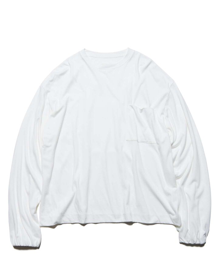 IN-SEWING L/S TEE,WHITE, medium image number 1