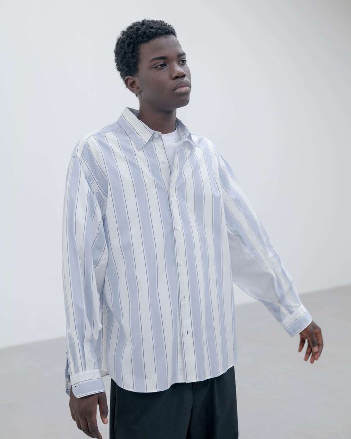 VENTILATION RELAX-FIT L/S SHIRT,LIGHT BLUE, medium image number 5