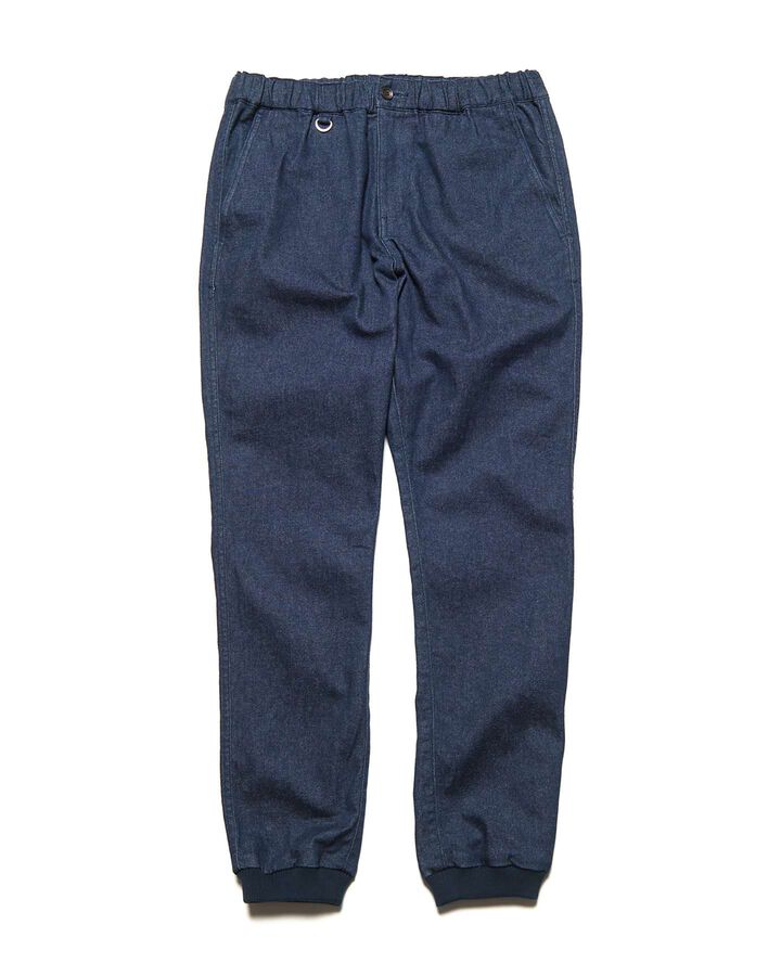 STRETCH TWILL SLIM-FIT RIBBED PANTS,INDIGO, medium