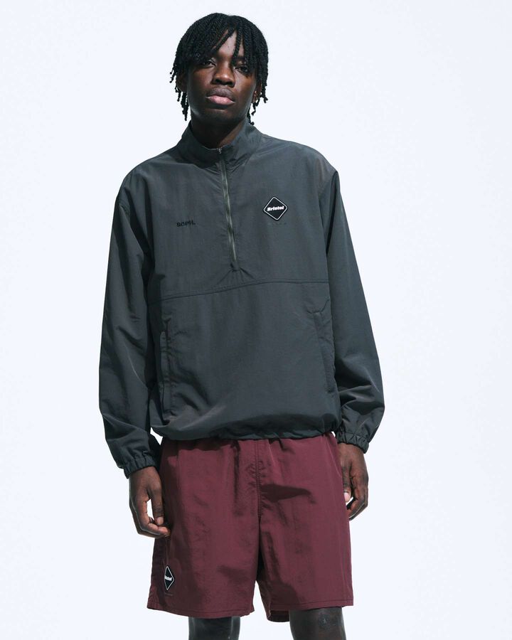 NYLON QUARTER-ZIP BLOUSON,BURGUNDY, medium image number 4