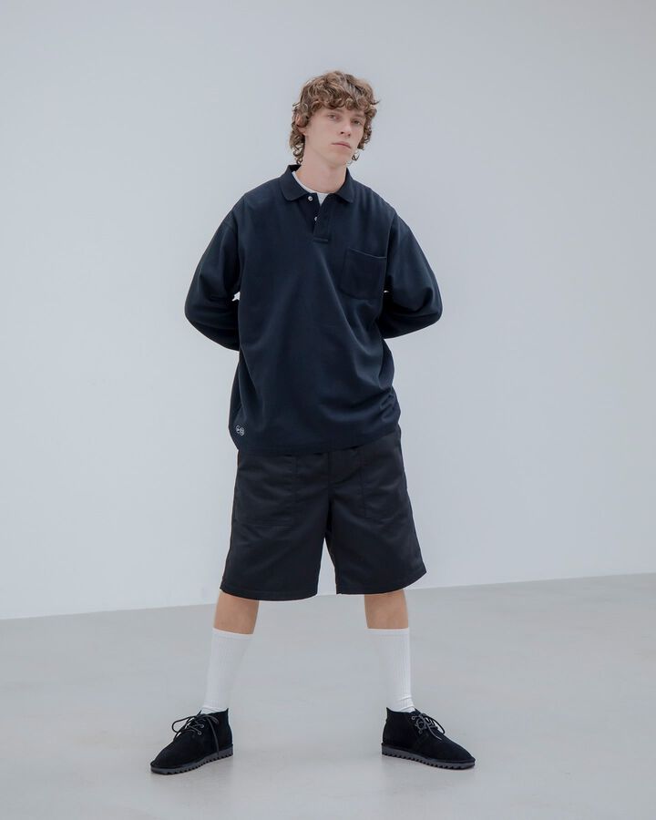 L/S POCKET BAGGY POLO,SAX, medium image number 4