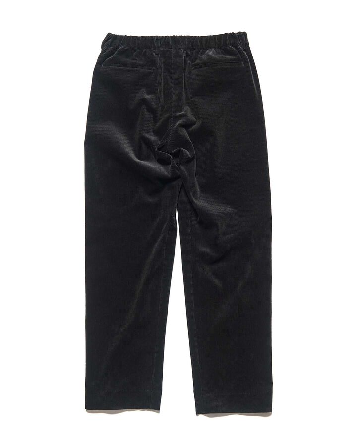 CORDUROY SHIRRING SLACKS,BLACK, medium image number 1