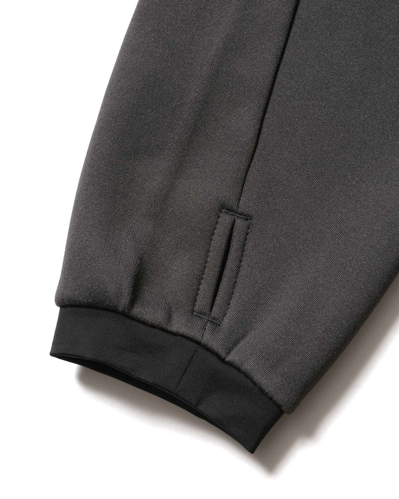 STRETCH FLEECE STAND COLLAR BLOUSON,CHARCOAL GRAY, large image number 4
