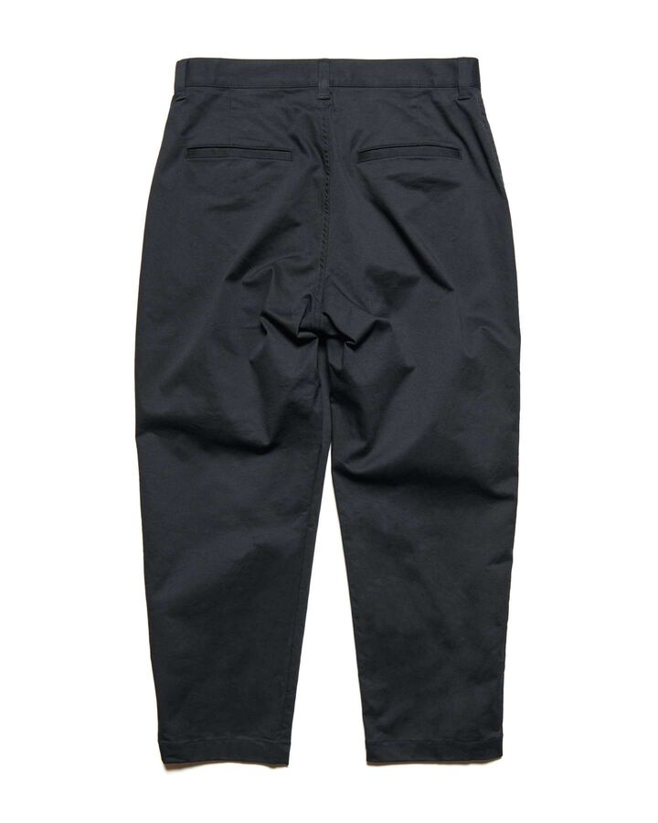COTTON STRETCH TWILL TAPERED CROPPED PANTS,BLACK, medium image number 1