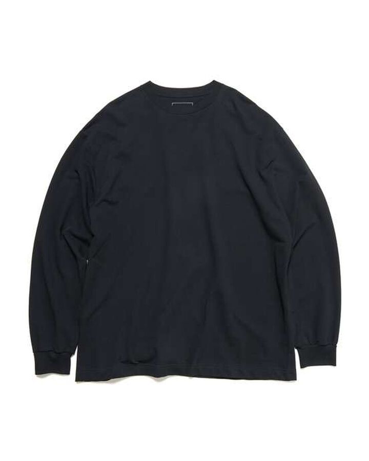 L/S CREWNECK TOP,BLACK, medium