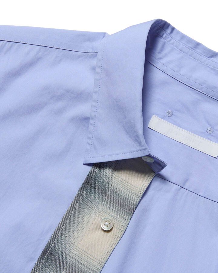 SUVIN GIZA SWITCHING RELAX-FIT SHIRT,BLUE, medium image number 3