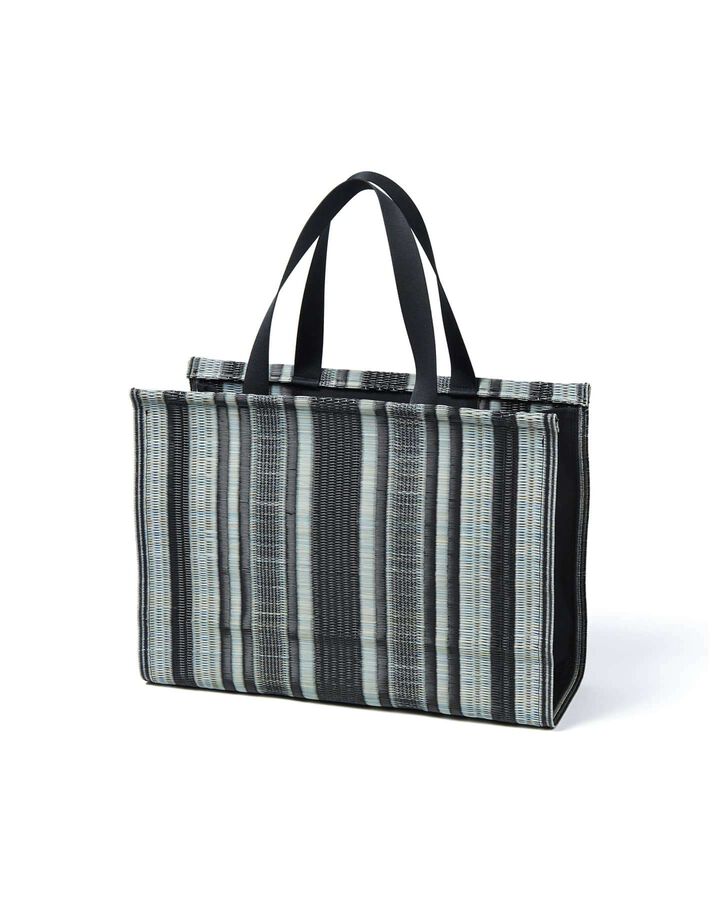 IGUSA TOTE BAG,BLACK, medium